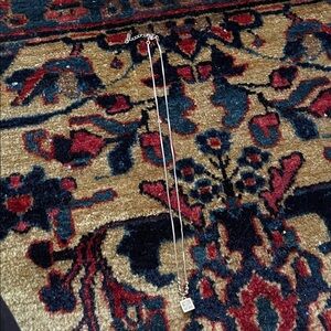 Sterling Silver box chain Necklace with Square Pendant